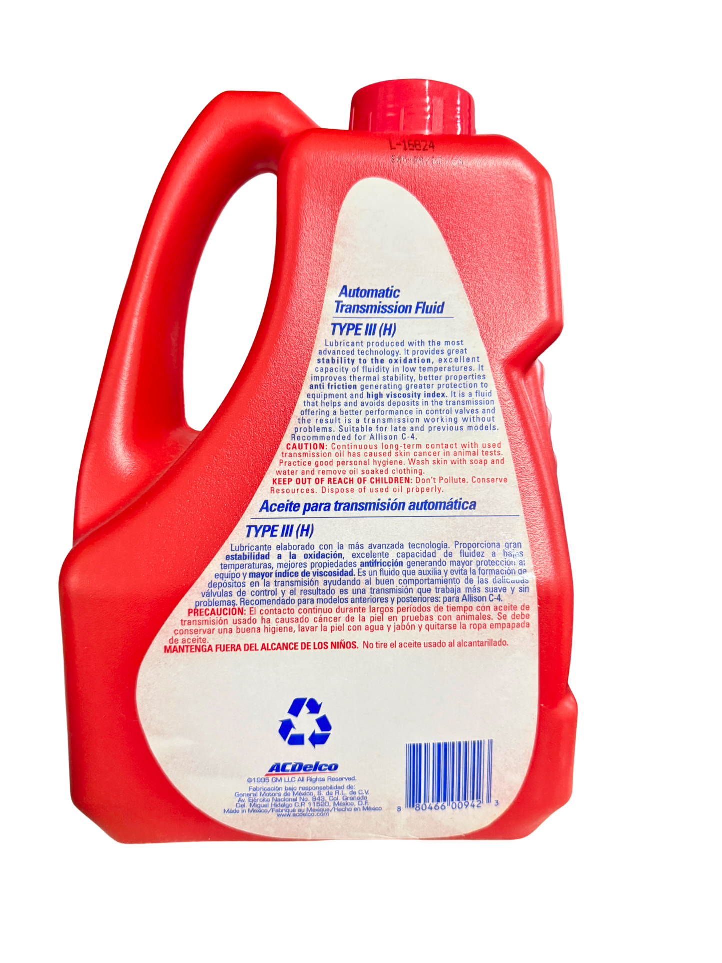 Aceite Transmisión Automática DEXRON lll 5L | 19136731 | ACDelco