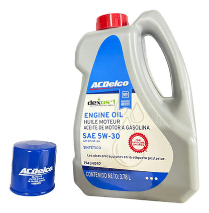 Kit Cambio Aceite ACDelco Sintético 5w30 Aveo Beat Spark | 19470588