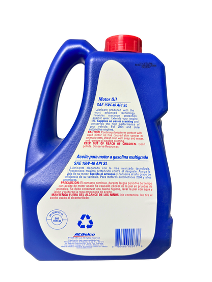 Aceite Multigrado SAE 15w40 Mineral 5L | 93423136 | ACDelco