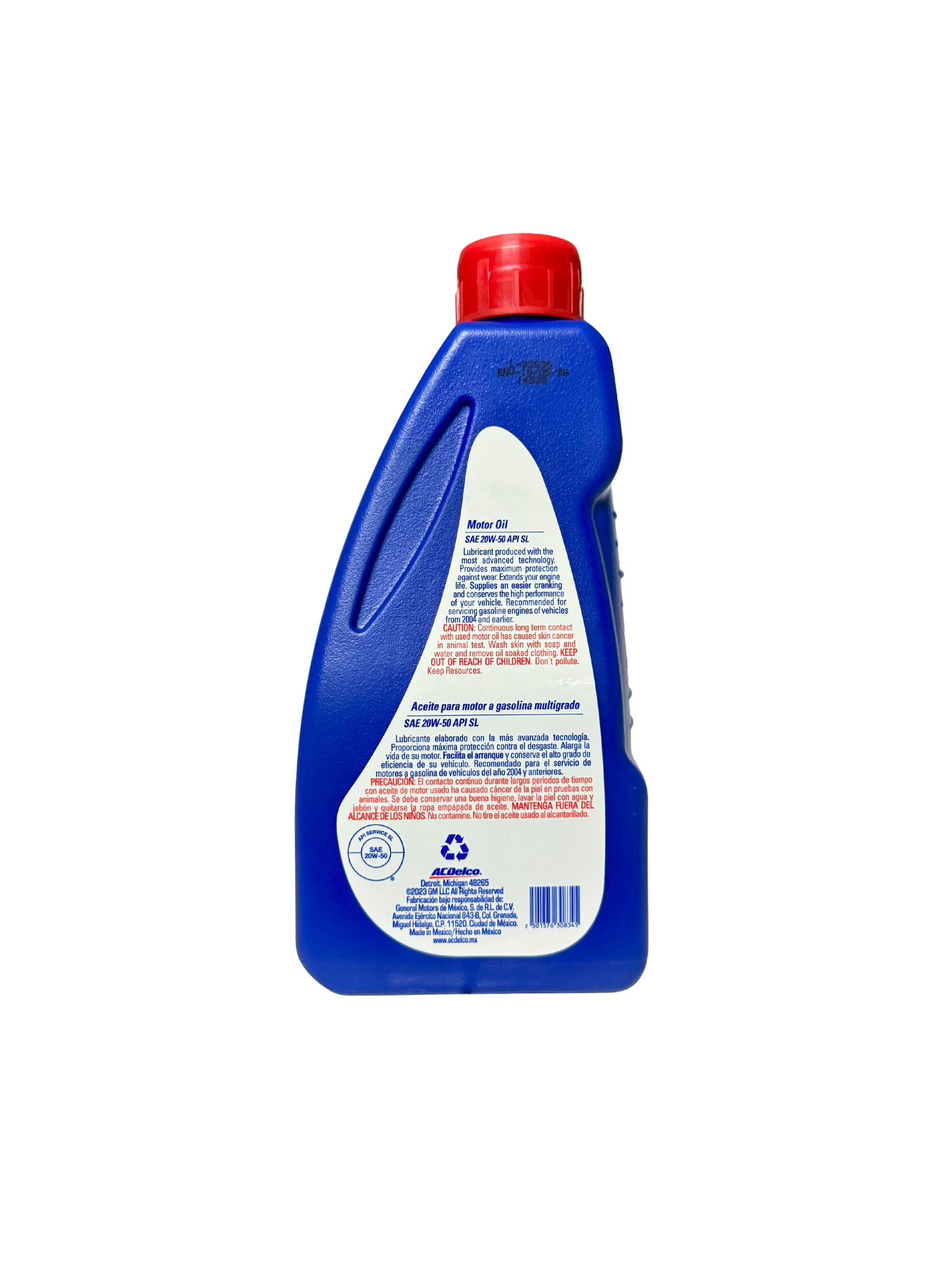 Compra Aceite 20w50 SAE Mineral 946 ML | 93438514 | ACDelco, Envío en ZMG, a México por paquetería o retiro en Refaccionaria Albarrán.