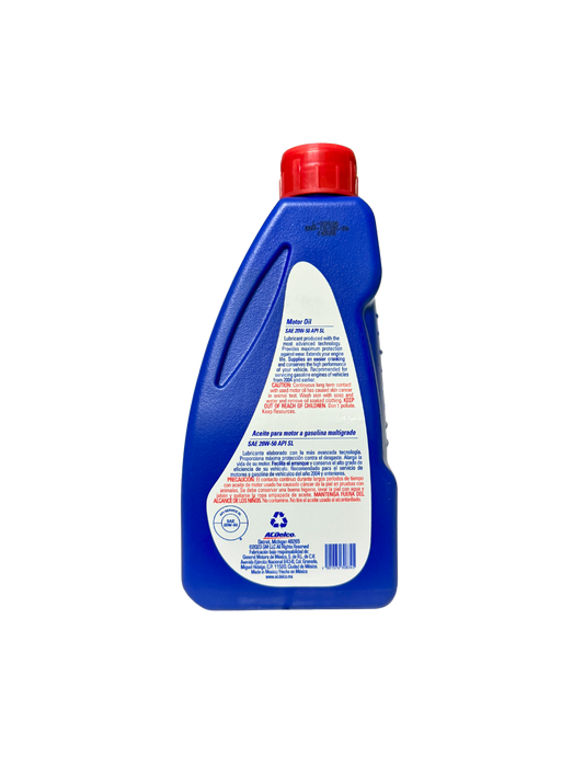 Compra Aceite 20w50 SAE Mineral 946 ML | 93438514 | ACDelco, Envío en ZMG, a México por paquetería o retiro en Refaccionaria Albarrán.