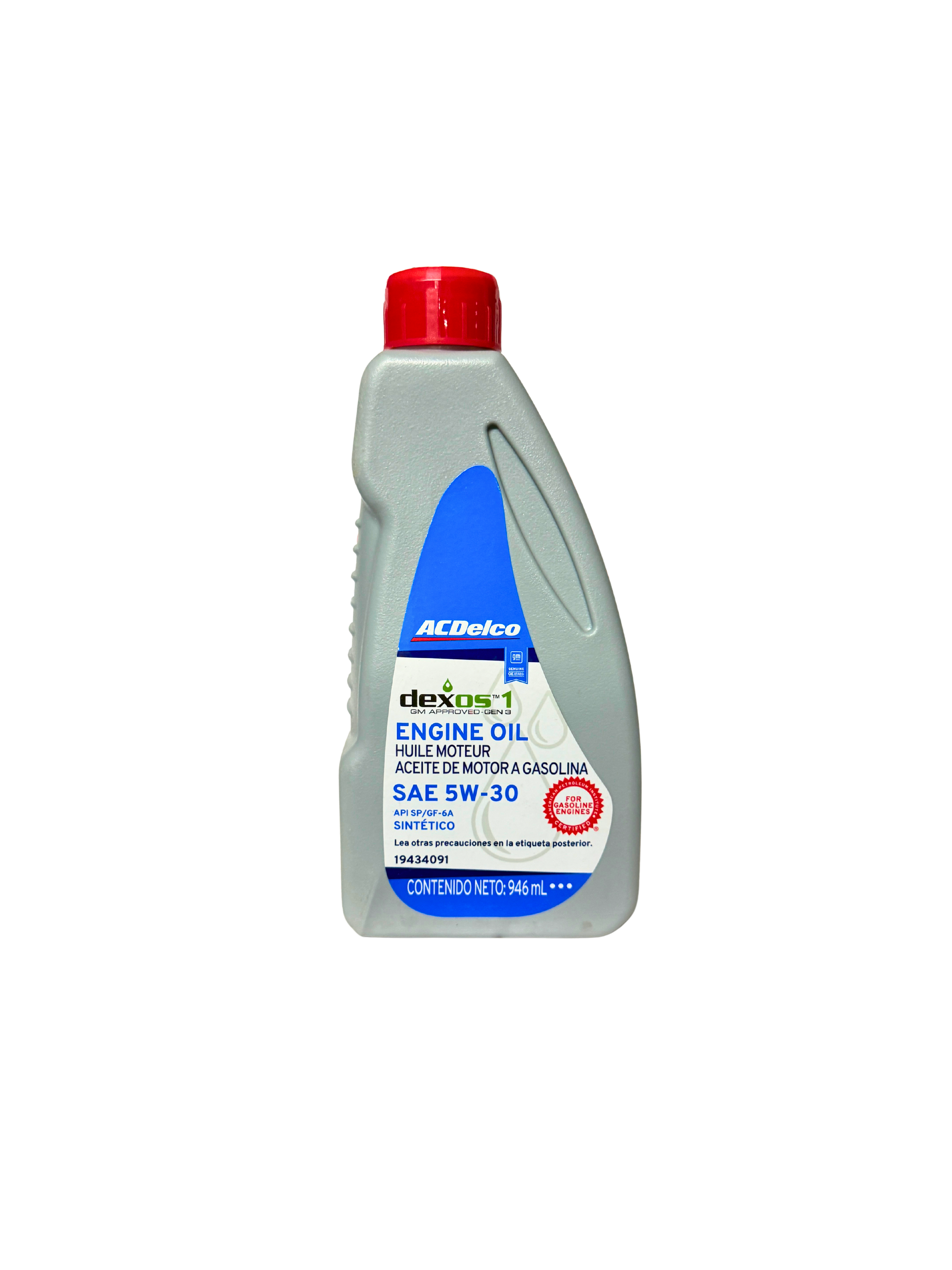 Compra Aceite 5w30 Sintetico Dexos1 Gen3 946 ML | 19434091 | ACDelco, Envío en ZMG, a México por paquetería o retiro en Refaccionaria Albarrán.
