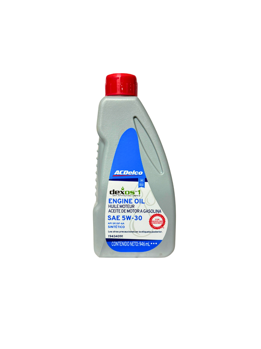 Compra Aceite 5w30 Sintetico Dexos1 Gen3 946 ML | 19434091 | ACDelco, Envío en ZMG, a México por paquetería o retiro en Refaccionaria Albarrán.