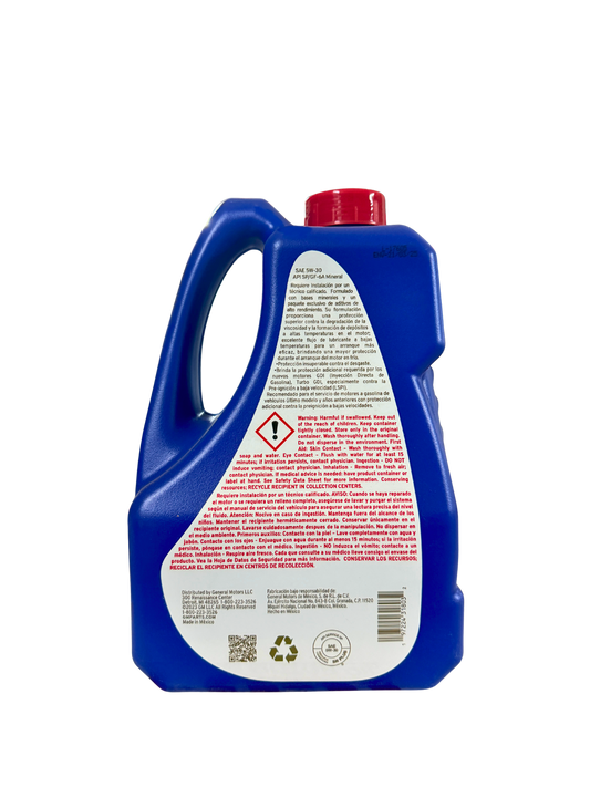 Compra Aceite 5w30 SAE Mineral 5L | 19434692 | ACDelco, Envío en ZMG, a México por paquetería o retiro en Refaccionaria Albarrán.