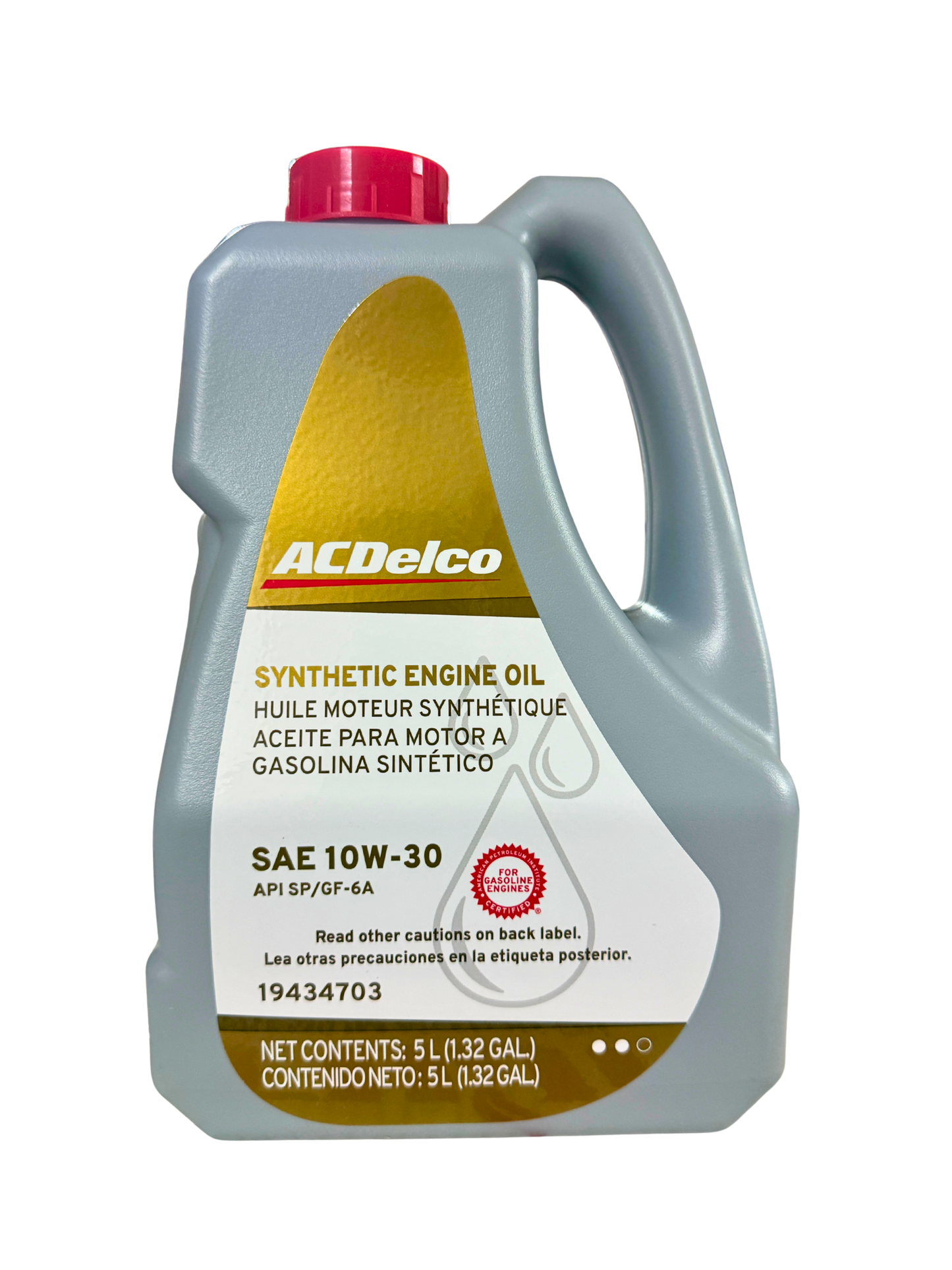 Compra Aceite 10w30 Sintetico 5L | 19434703 | ACDelco, Envío en ZMG, a México por paquetería o retiro en Refaccionaria Albarrán.