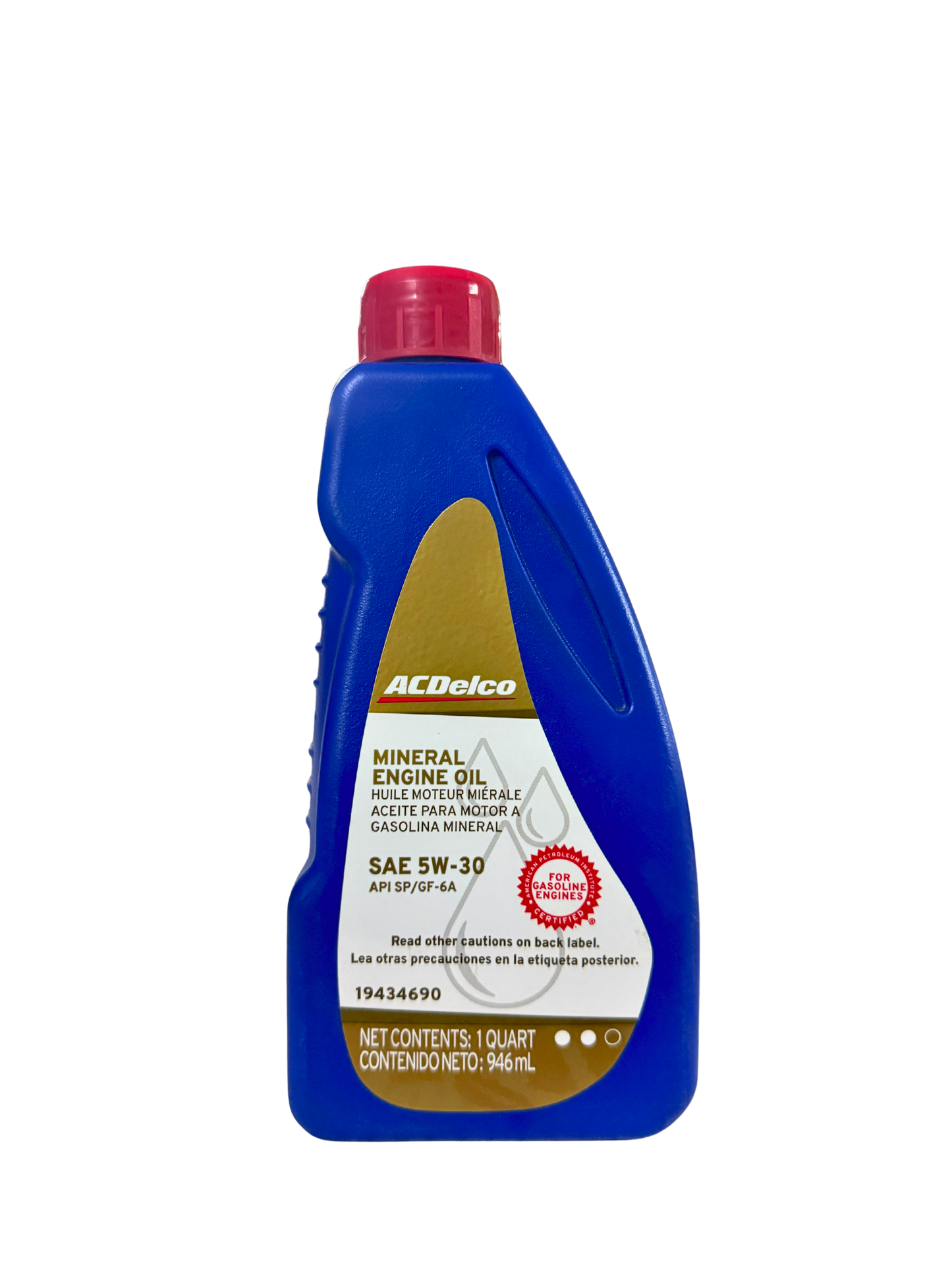 Compra Aceite 5w30 SAE Mineral 946 ML | 19434690 | ACDelco, Envío en ZMG, a México por paquetería o retiro en Refaccionaria Albarrán.