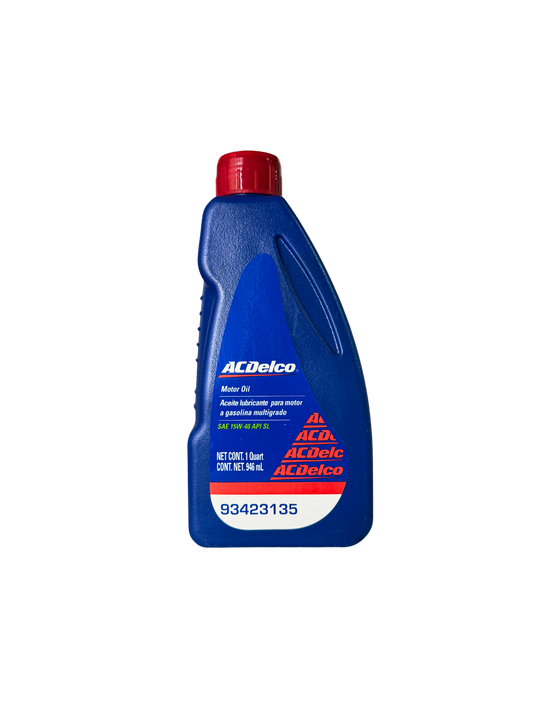 Compra Aceite 15w40 SAE Mineral 946 ML | 93423135 | ACDelco, Envío en ZMG, a México por paquetería o retiro en Refaccionaria Albarrán.
