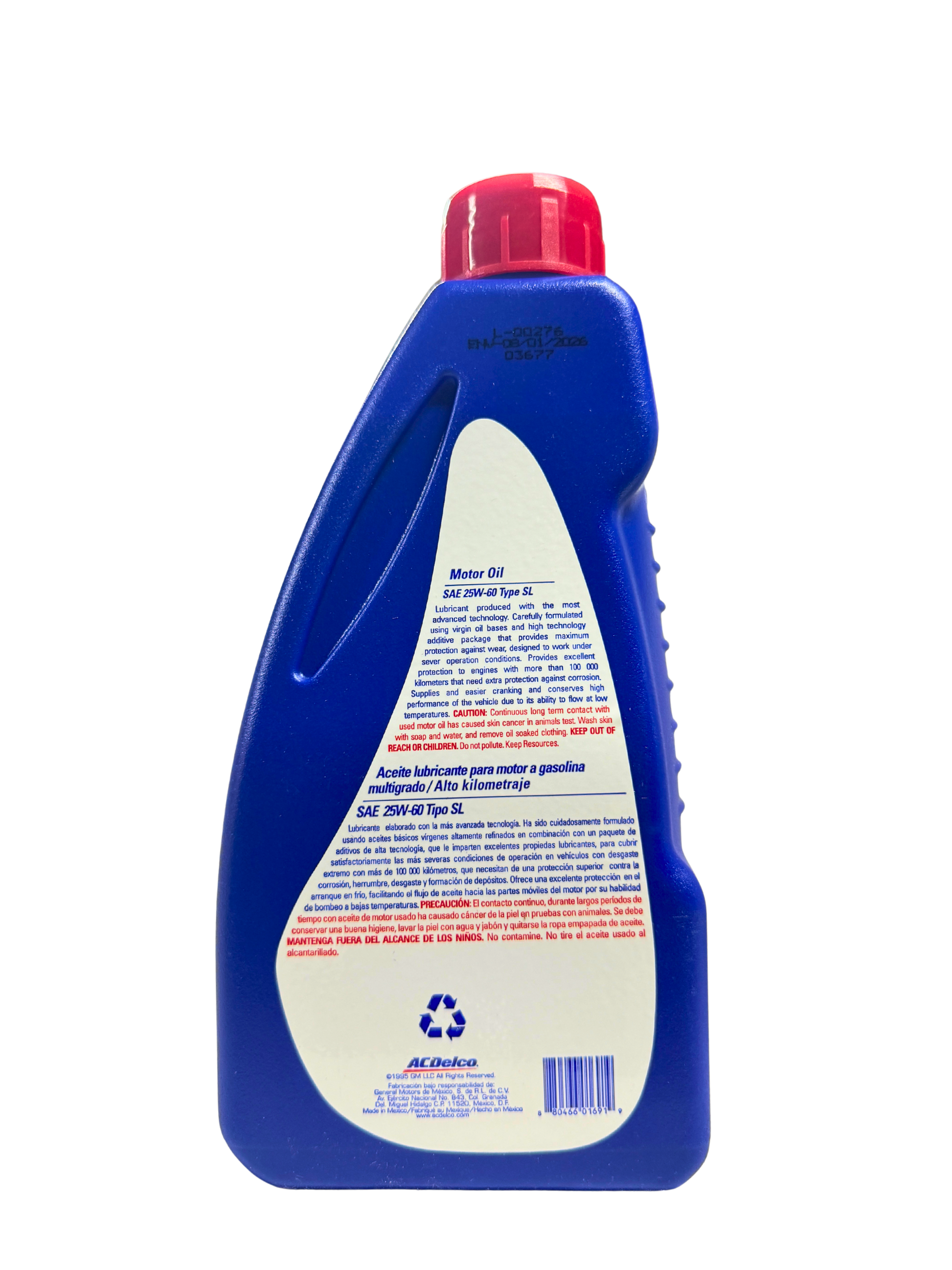 Compra Aceite 25w60 SAE Mineral 946 ML | 19236918 | ACDelco, Envío en ZMG, a México por paquetería o retiro en Refaccionaria Albarrán.