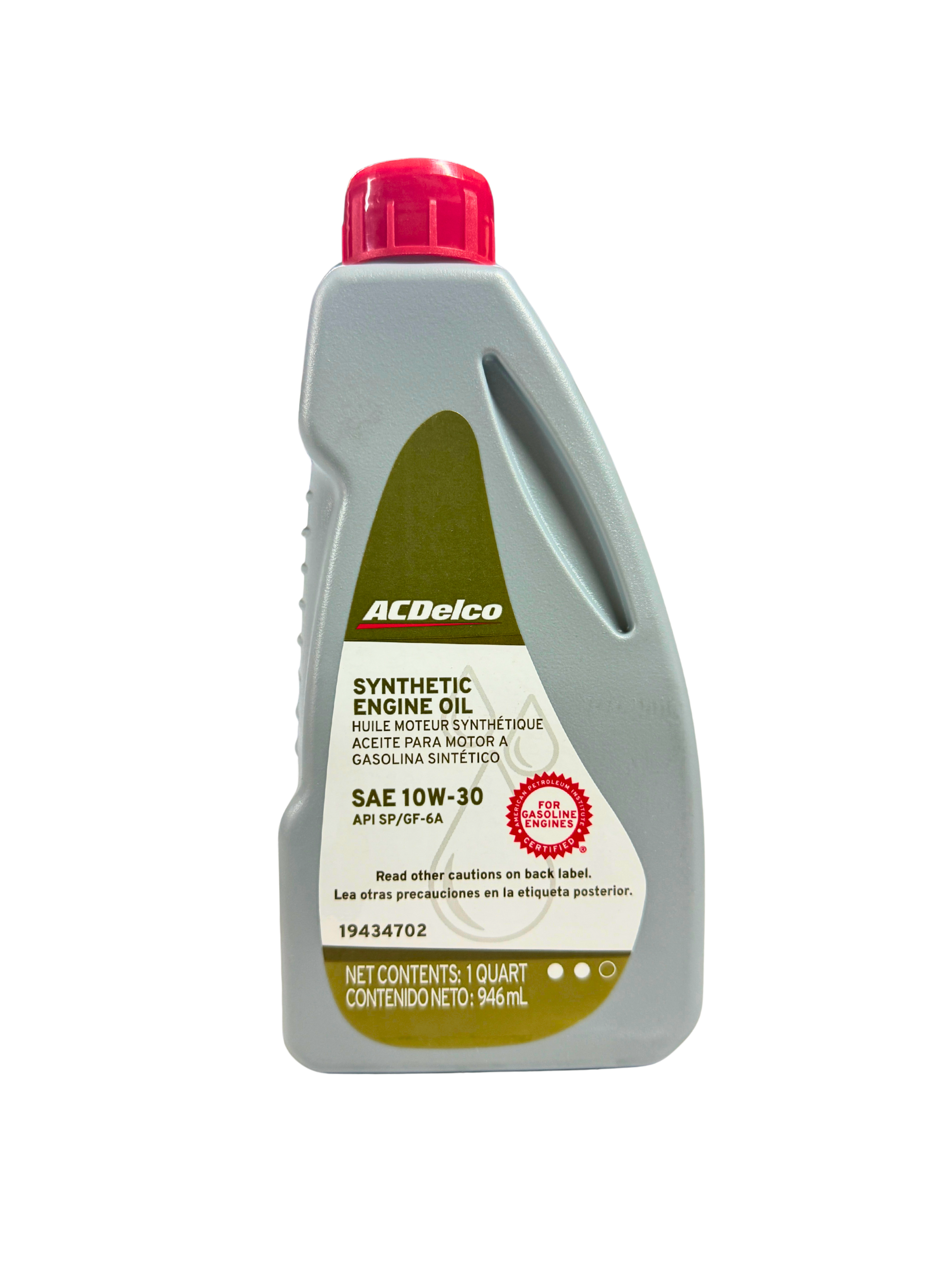 Compra Aceite 10w30 Sintetico 946 ML | 19434702  | ACDelco, Envío en ZMG, a México por paquetería o retiro en Refaccionaria Albarrán.