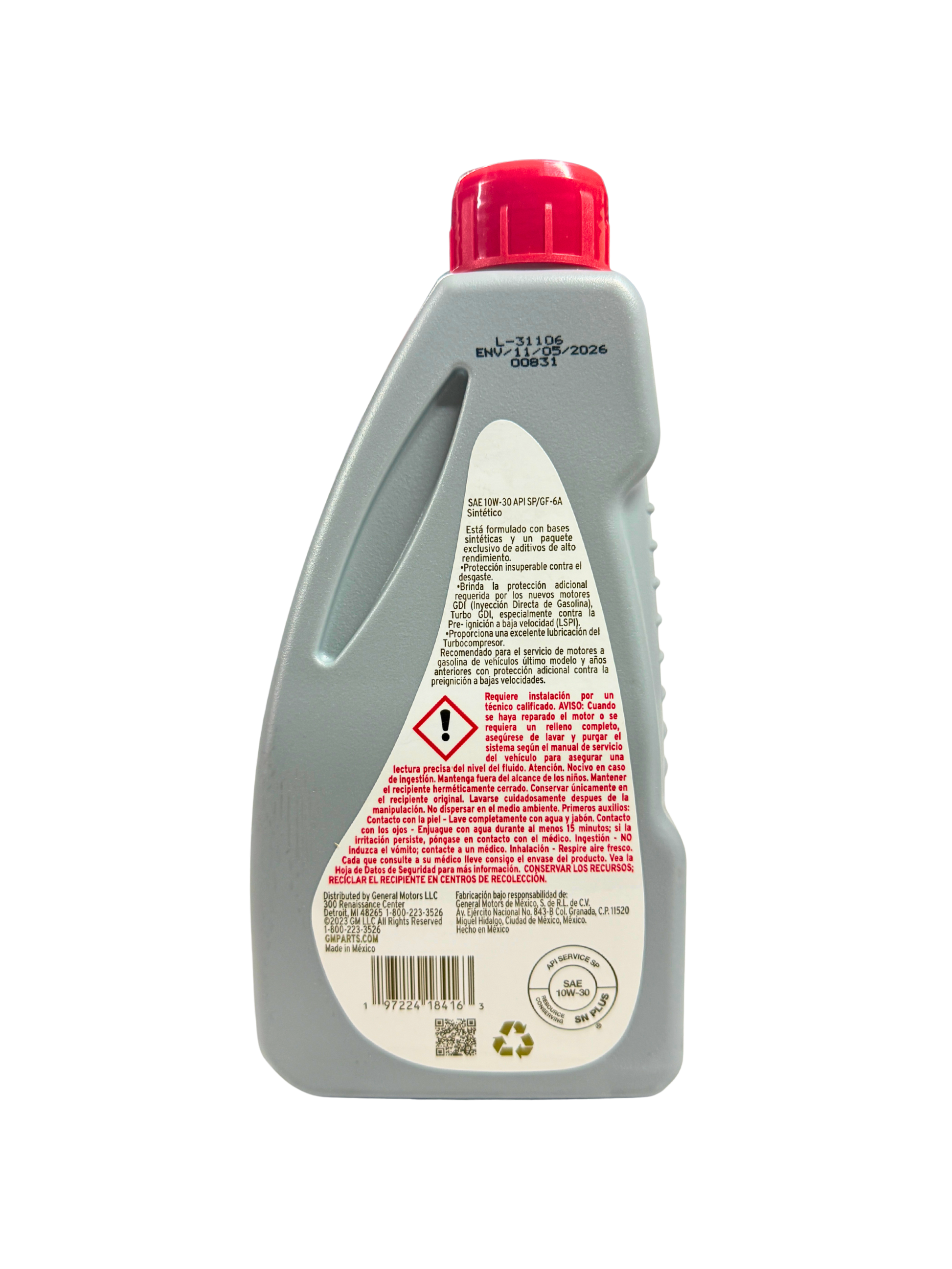Compra Aceite 10w30 Sintetico 946 ML | 19434702  | ACDelco, Envío en ZMG, a México por paquetería o retiro en Refaccionaria Albarrán.
