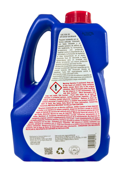 Compra Aceite 10w30 Mineral 5L | 19434699 | ACDelco, Envío en ZMG, a México por paquetería o retiro en Refaccionaria Albarrán.