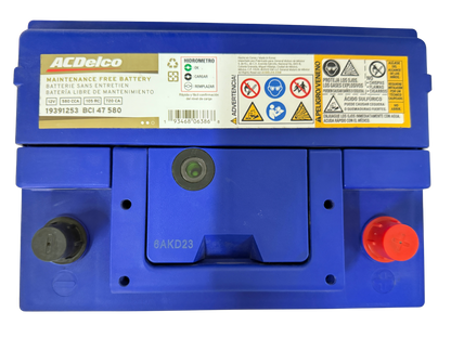 Batería Acumulador ACDelco BCI 47 580 CCA - 19391253