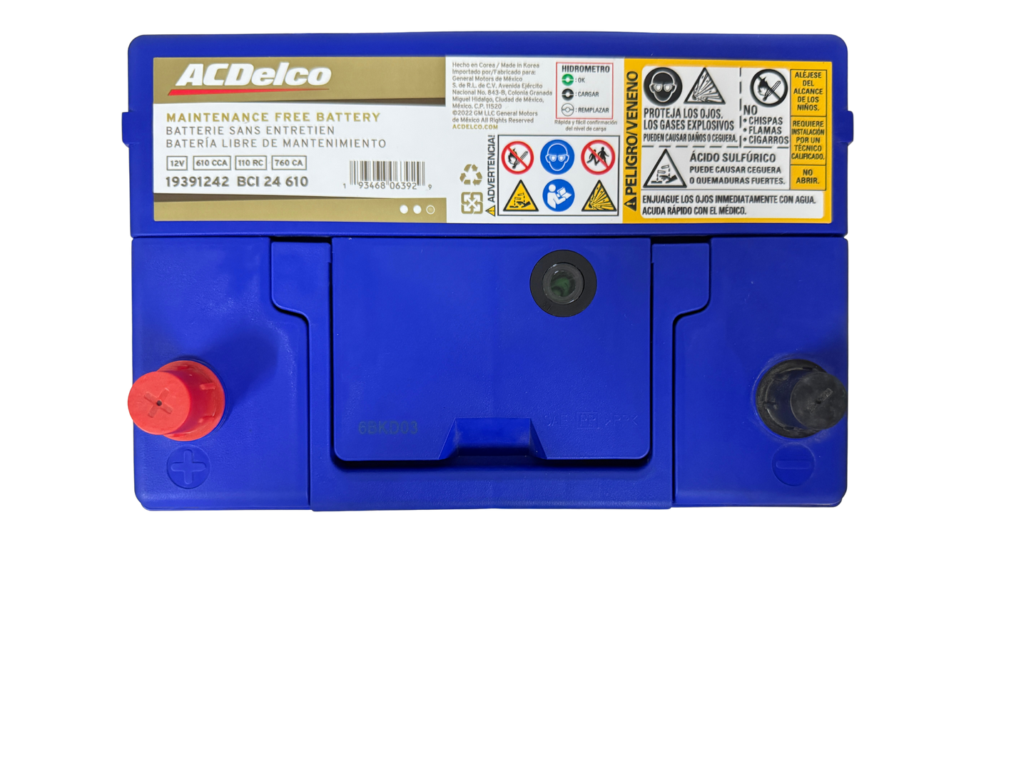 Acumulador ACDelco 19391242 para Xterra, Accord, Frontier, Pathfinder, Discovey, Q45, Eclipse, Montero, etc ¡Envíos el mismo día en ZMG!