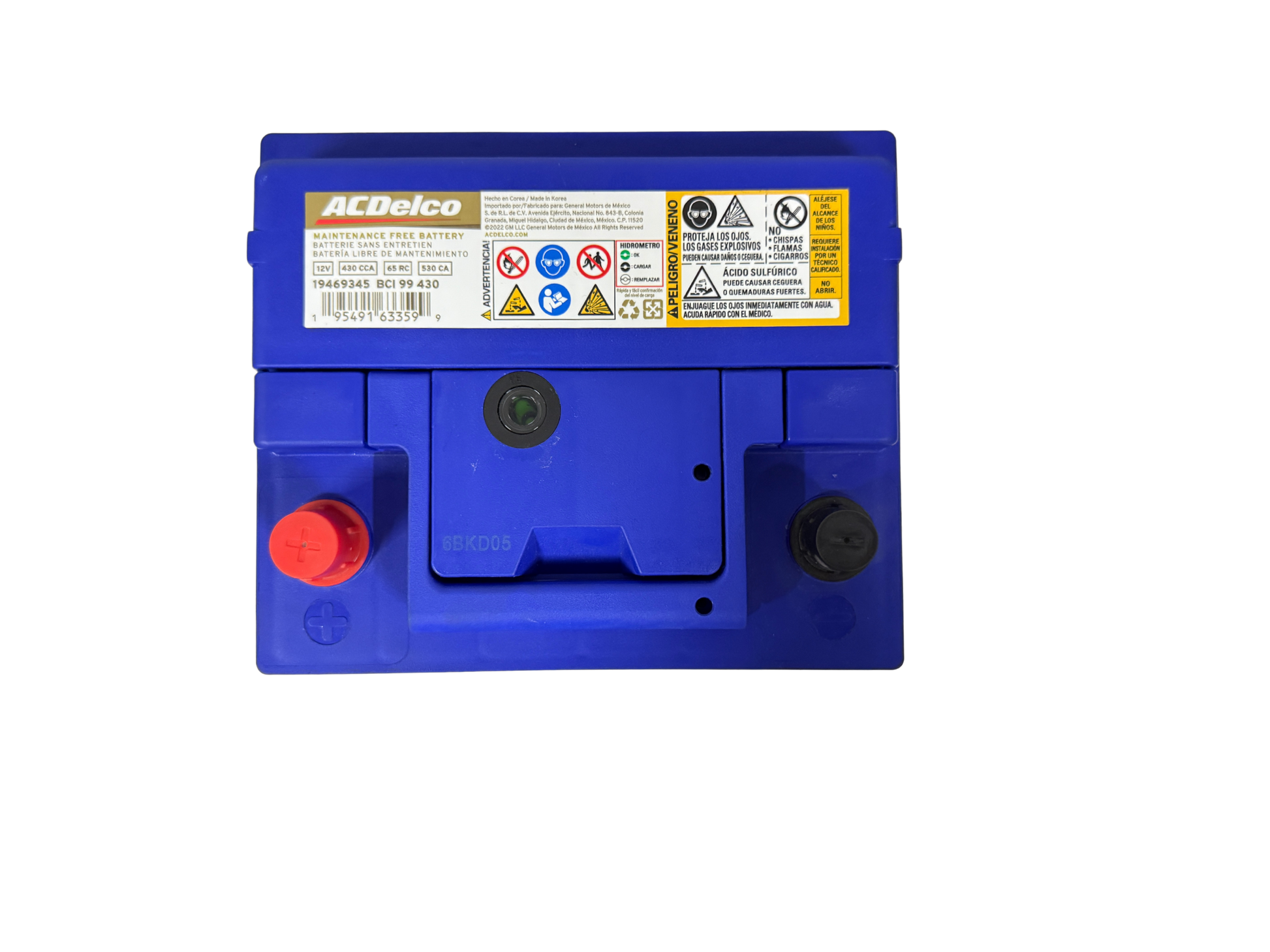 Acumulador ACDelco 19469345 Rendimiento y encendido confiable para Groove, Aveo, Beat, Spark, Onix. ¡Pídelo hoy con envío rápido!