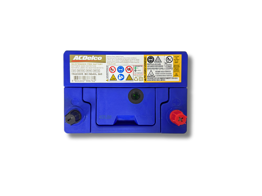 Acumulador ACDelco 19423305 BCI NS40L (360 CCA) 12V. Batería original para Hyundai Atos, i10, Matiz y Suzuki Swift. ¡Pídela con envío rápido o retiro local!