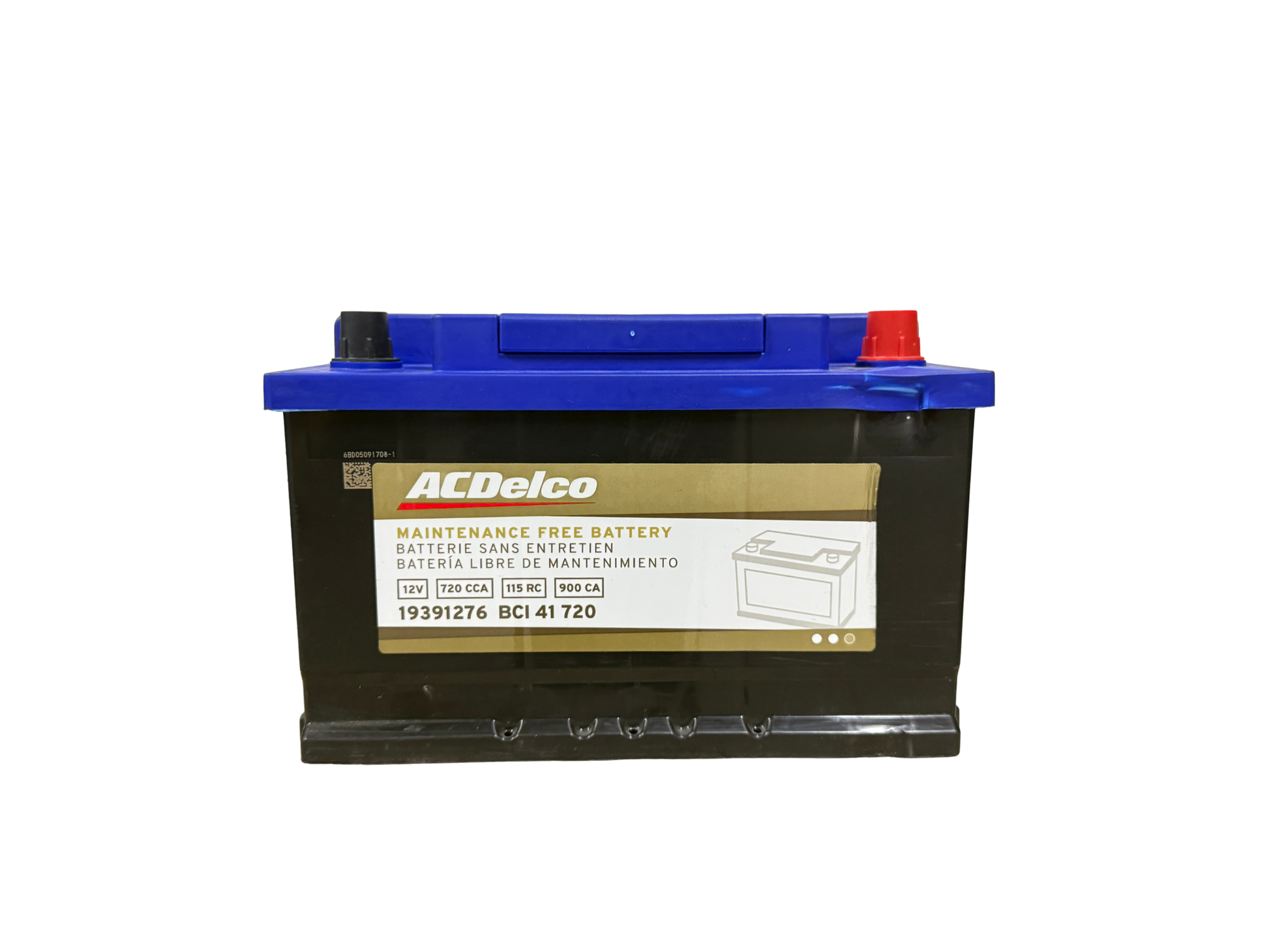 Acumulador ACDelco 19391276 BCI 41 (720 CCA / 900 CA) 12V. Potencia superior de arranque para Jetta, Golf, Bora, Pointer, Mustang y más. ¡Envíos el mismo día!