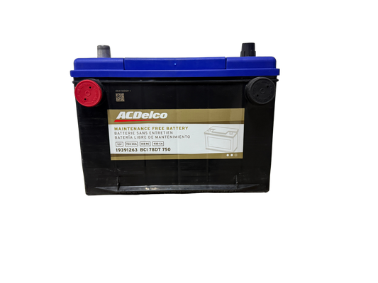 Acumulador ACDelco 19391263 BCI 78DT (750 CCA / 930 CA) 12V. Terminal dual para camionetas, Express, Suburban y SUVs. ¡Pídela hoy con despacho rápido!