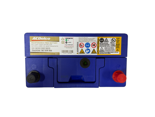 Acumulador ACDelco 19469346 BCI 51R (450 CCA / 560 CA) 12V. Batería original para Honda Civic, HR-V, Fit, City, Tornado Van y más. ¡Envíos el mismo día!