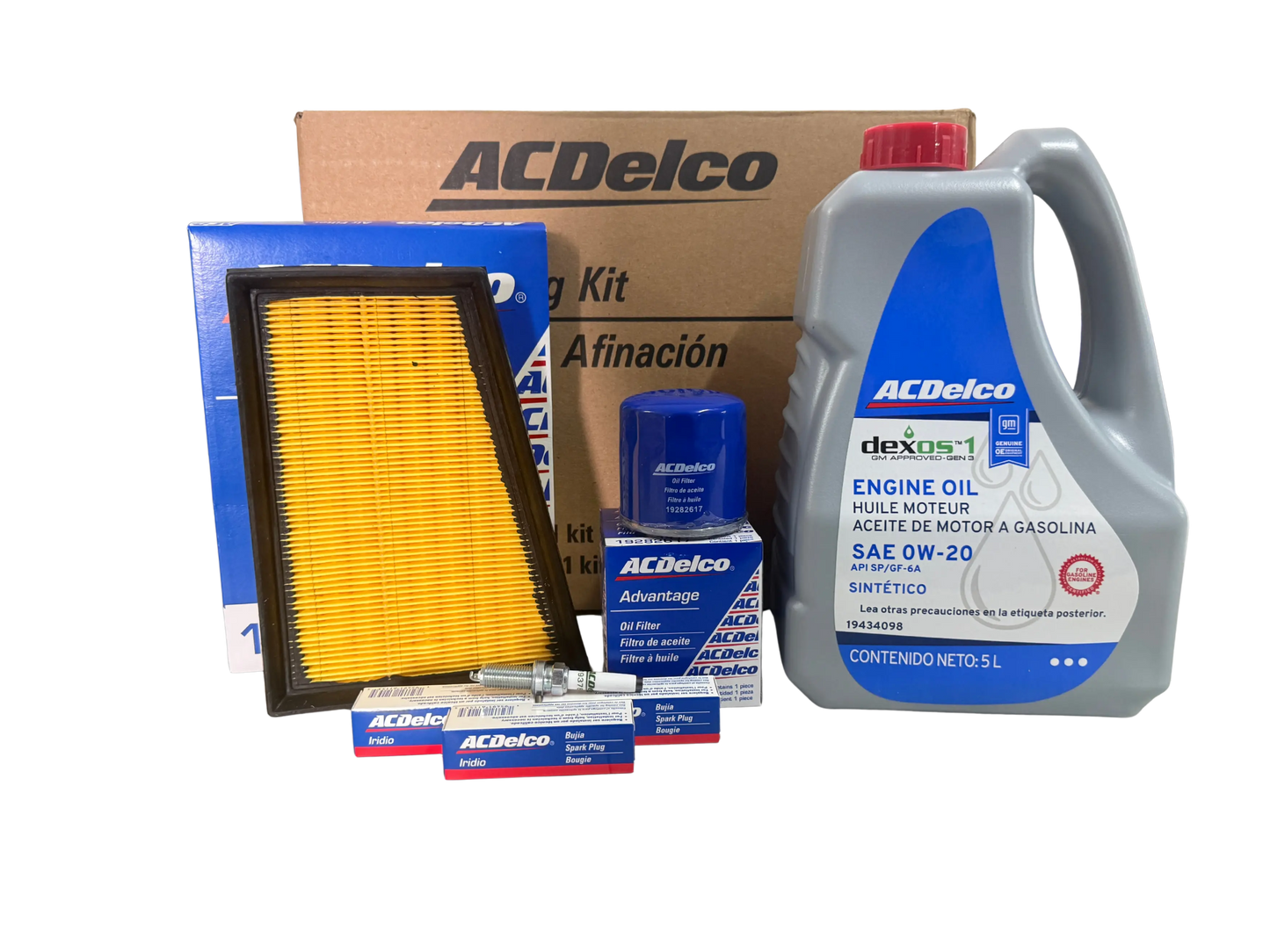 Compra Kit Afinacion ACDelco Original Onix 1.0 Turbo (2023-2026), Envío en ZMG, a México por paquetería o retiro en Refaccionaria Albarrán.